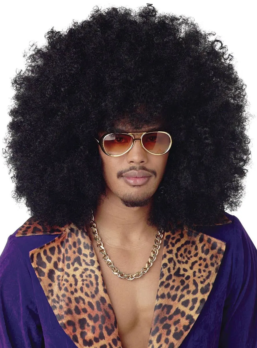 Super Jumbo Afro Funky Mens Costume Wig