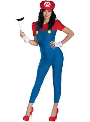 Super Mario Womens Deluxe Dress Up Costume