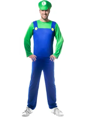 Super Mens Green Plumber Costume