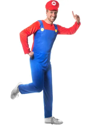 Super Mens Red Plumber Costume