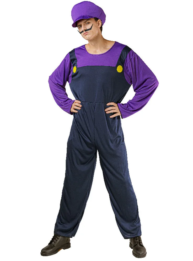 Super Purple Plumber Mens Costume