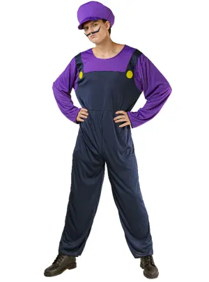 Super Purple Plumber Mens Costume