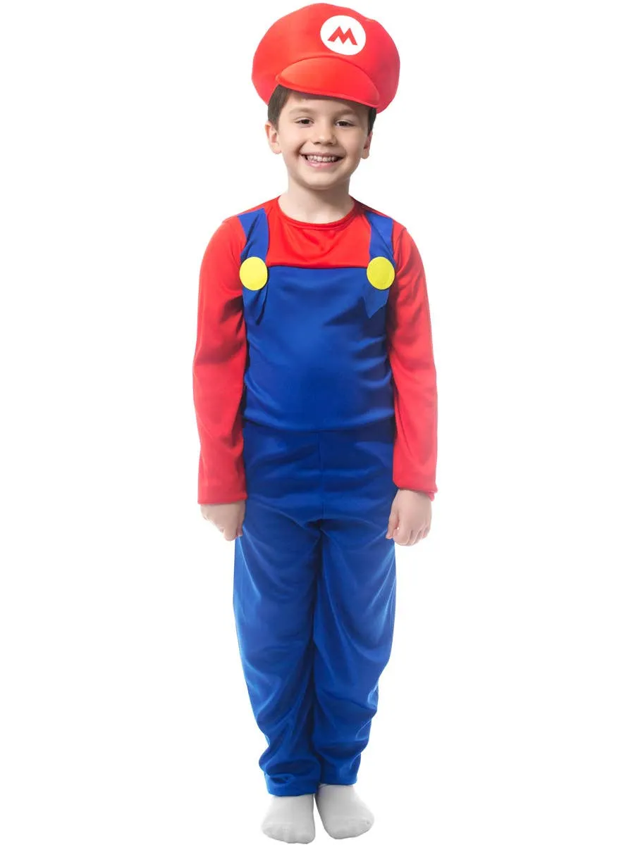 Super Red Plumber Boys  Costume