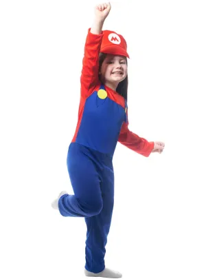 Super Red Plumber Girls  Costume
