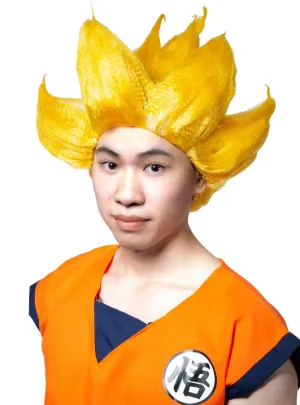 Super Saiyan Mens Yellow Dragon Ball Z Cosplay Wig