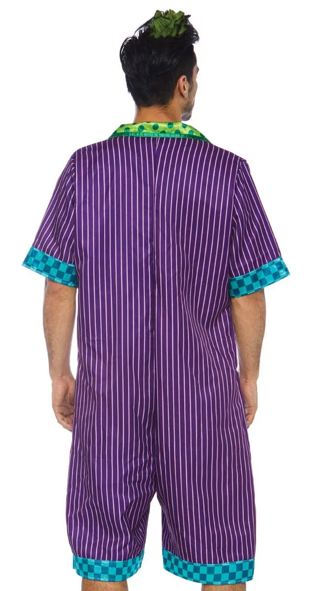 Super Villain Mens Joker Fancy Dress Costume
