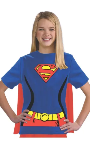 Supergirl T-shirt with Attached Cape