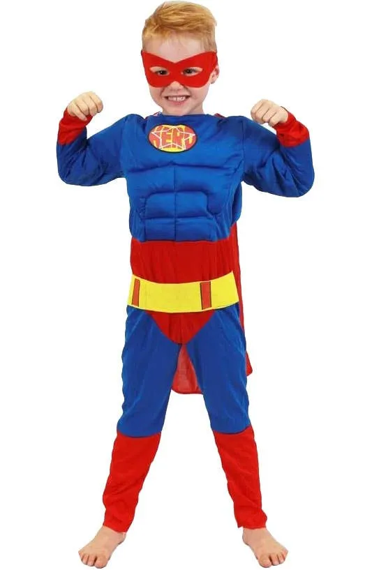 Superhero Boys Muscle Chest Costume