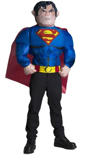 Superman Inflatable Adults Shirt with Head Superhero Costume