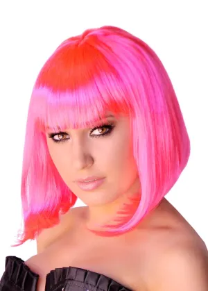 Supermodel Bob Wig in Hot Pink