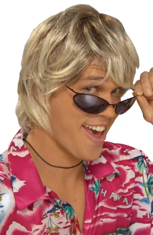 Surfer Bro Mens Blonde Costume Wig