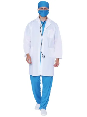 Surgical Doctor Lab Coat Mens Costume