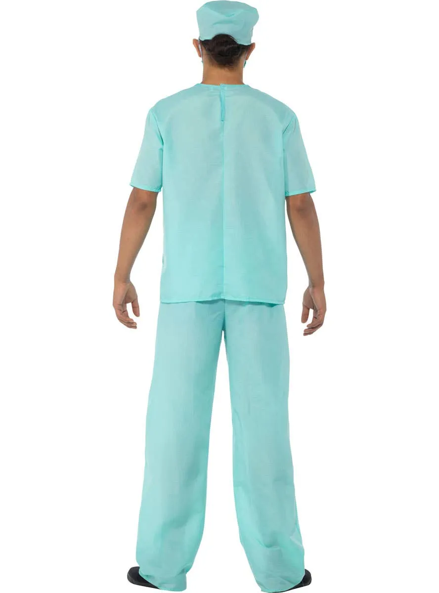 Surgical Scrubs Mens Blue Doctor Costume