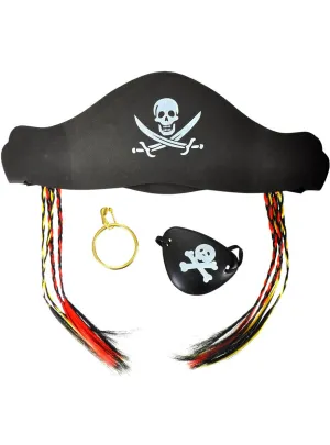 Swashbuckling 3 Piece Pirate Costume Accessory Set