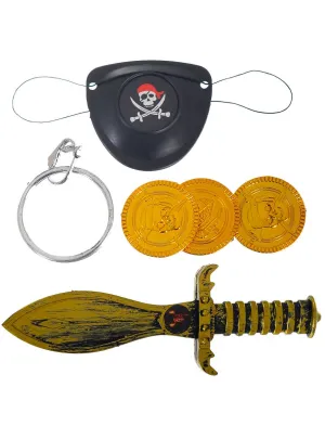 Swashbuckling 4 Piece Kids Mini Pirate Accessory Kit