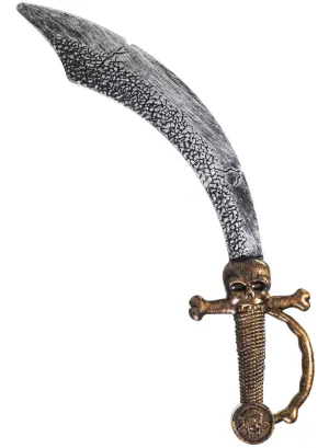Swashbuckling Gold and Silver Pirate Sword Costume Weapon