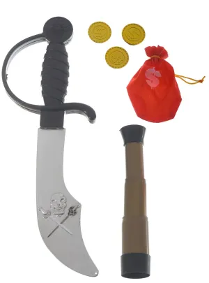 Swashbuckling Pirate Kids 4 Piece Costume Accessory Set