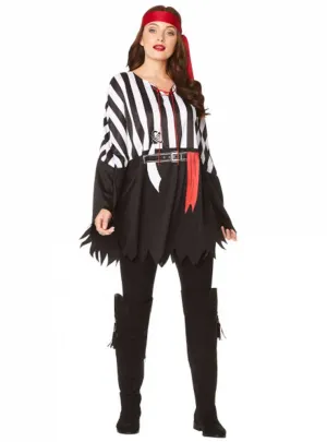 Swashbuckling Pirate Wench Womens Costume Poncho