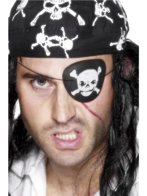 Swashbuckling Skull and Cross Bones Pirate Eyepatch