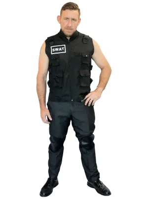 SWAT Body Guard Mens Uniform Dress Up Costume