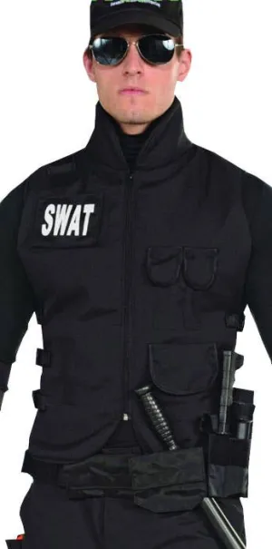 SWAT Commander Mens Costume Vest