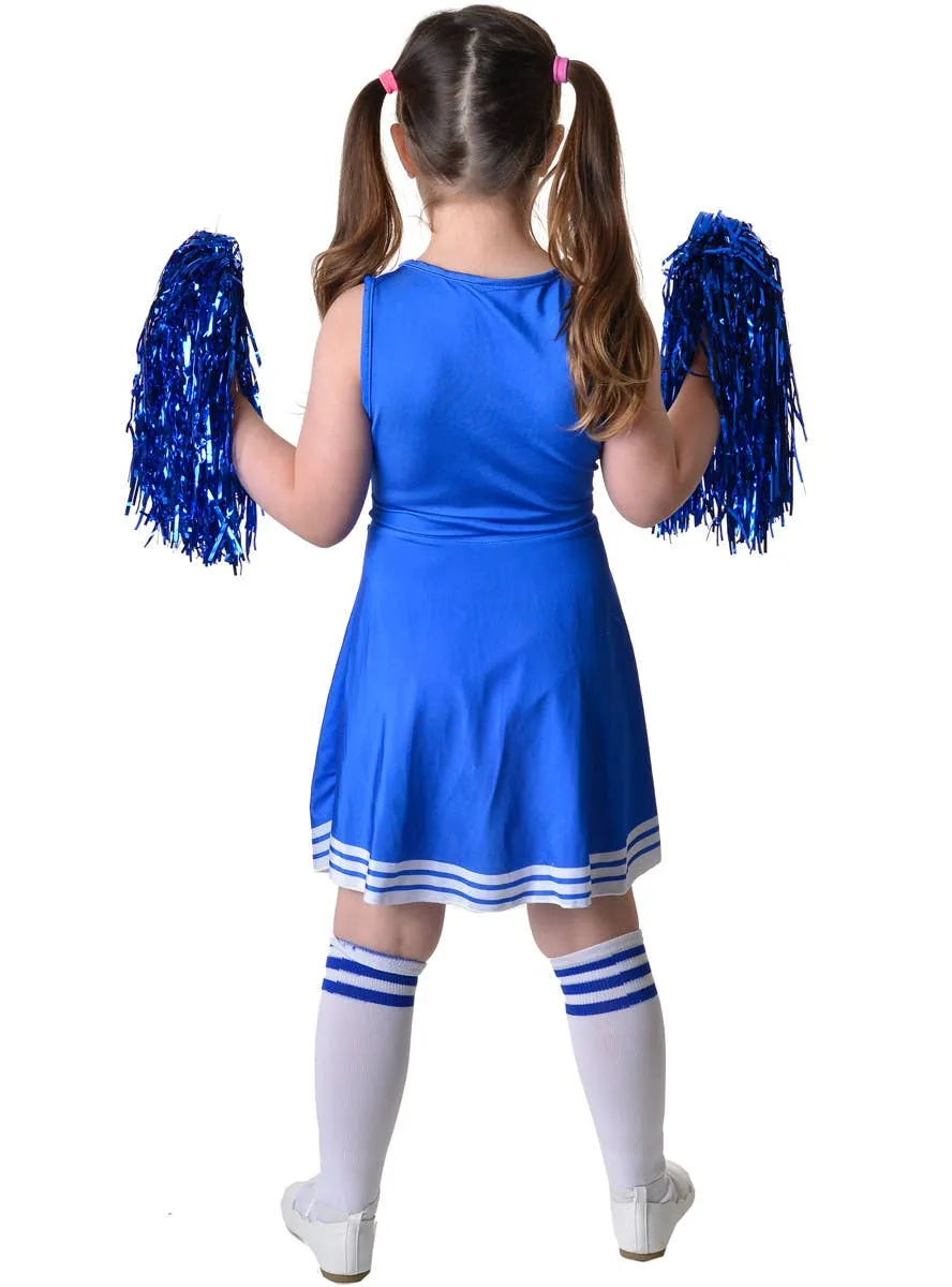 Sweet Blue Girls Cheerleader Dress Up Costume
