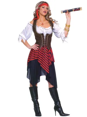Sweet Buccaneer Womens Pirate Fancy Dress Costume