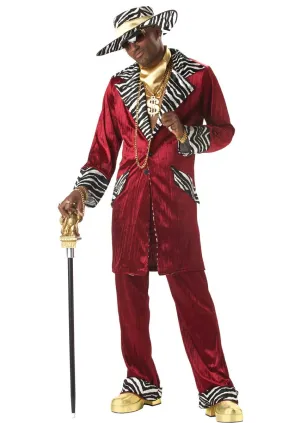 Sweet Daddy Beaujolais Red Mens Pimp Costume