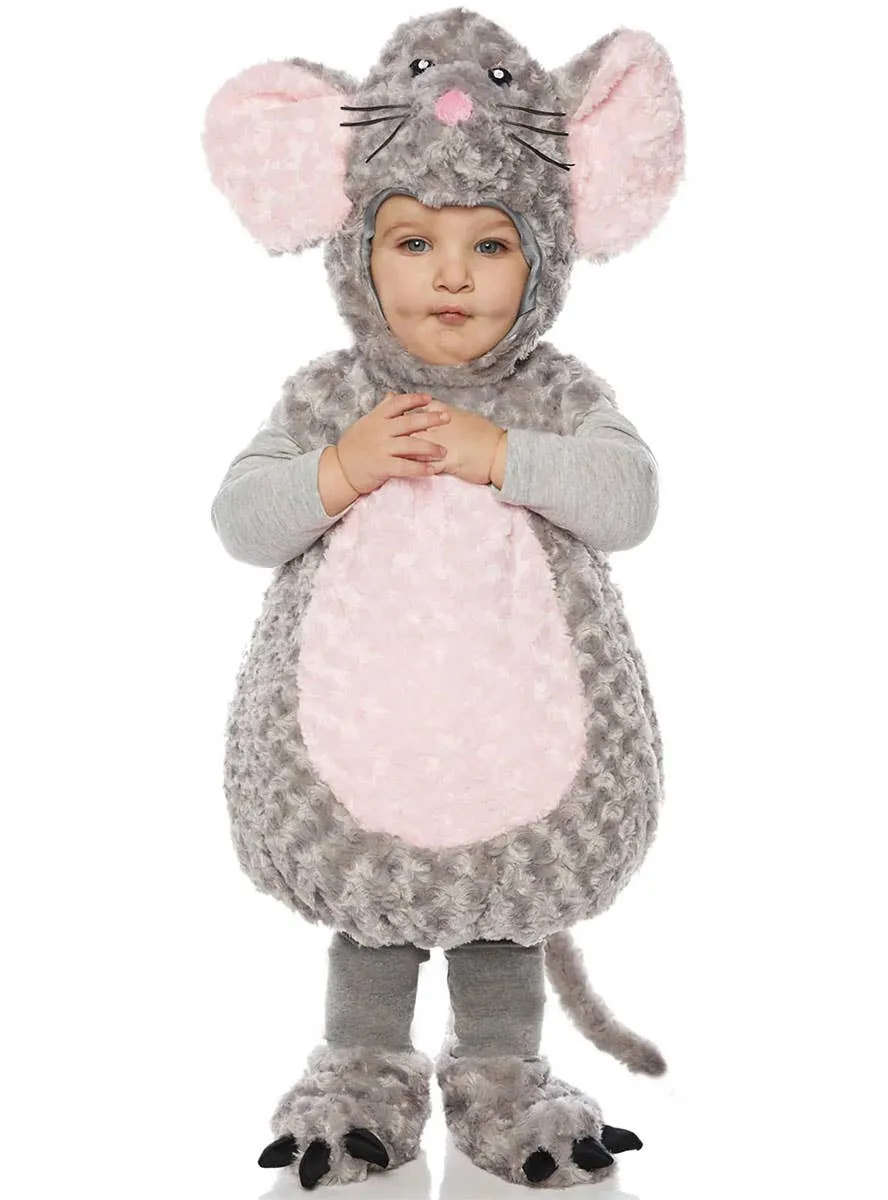 Sweet Grey Mouse Infant and Toddler Belly Baby Costume