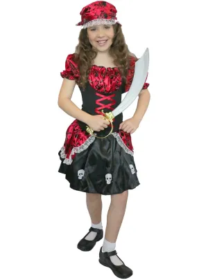 Sweet Skeleton Pirate Girls Fancy Dress Costume