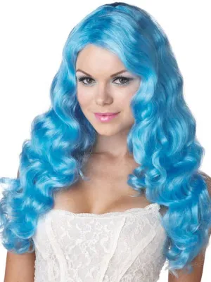 Sweet Tart Womens Aqua Costume Wig