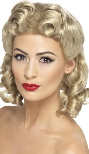 Sweetheart 1940s Pin Up Girl Blonde Wig