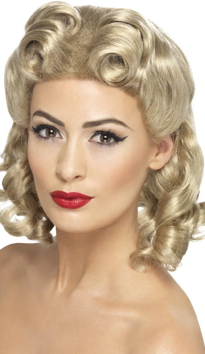 Sweetheart 1940s Pin Up Girl Blonde Wig