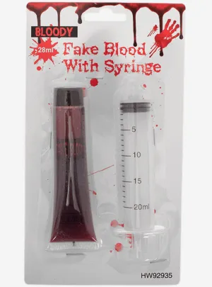 Syringe And 28ml Fake Blood Halloween Set