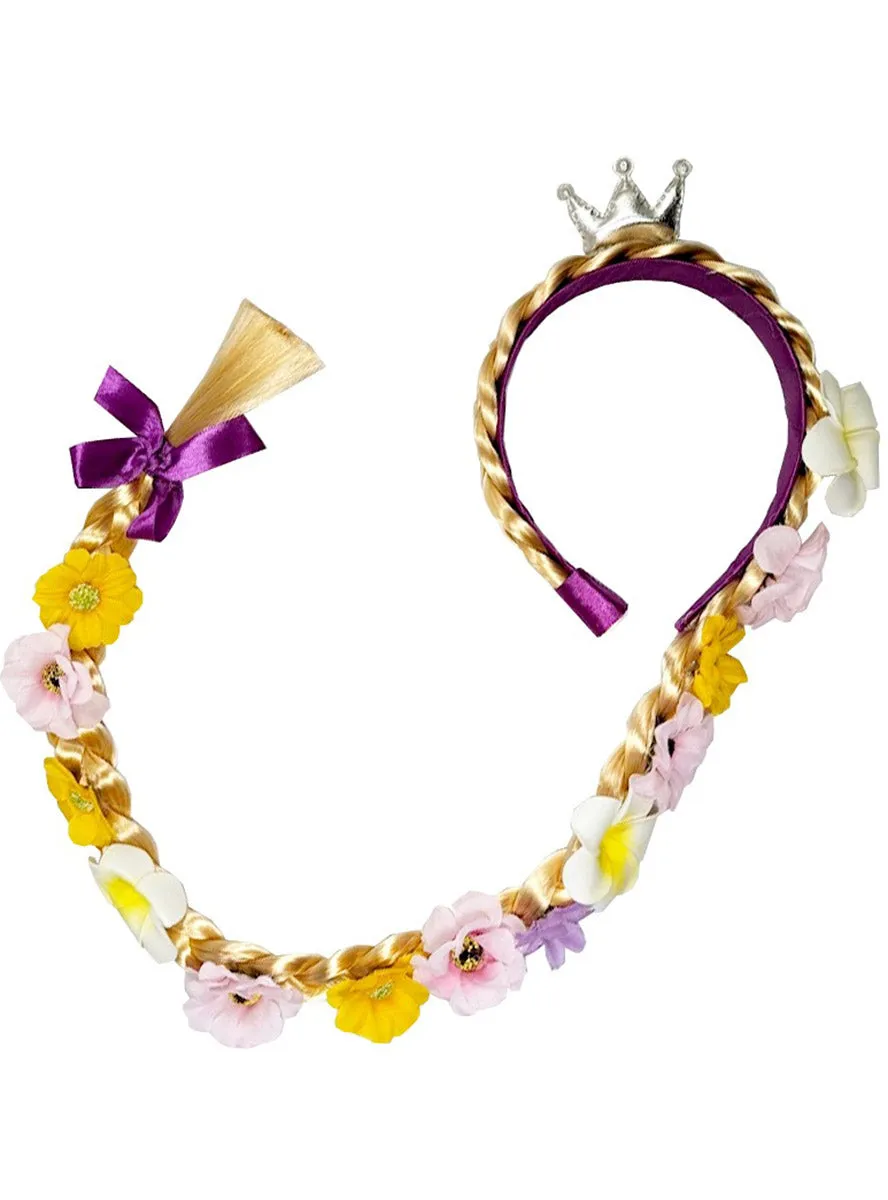 Tangled Princess Girls Long Blonde Costume Braid Headband
