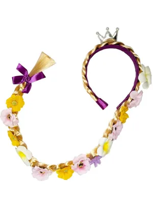Tangled Princess Girls Long Blonde Costume Braid Headband