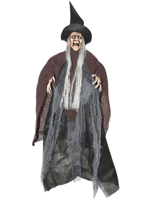 Tattered Brown Mini Hanging Witch Halloween Decoration