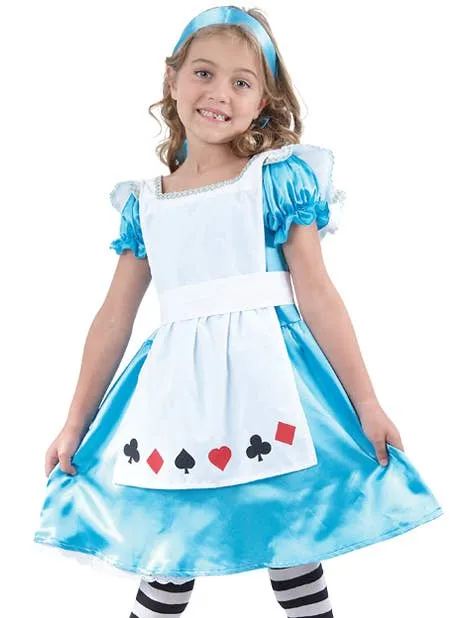Tea Party Alice in Wonderland Girls Fancy Dress Costume