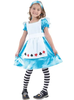 Tea Party Alice in Wonderland Girls Fancy Dress Costume
