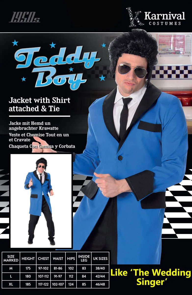 Teddy Boy Mens 1950s Fancy Dress Costume