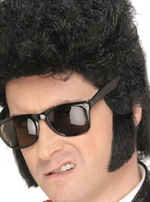 Teddy Boy Mens 50s Black Costume Sideburns