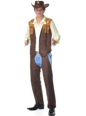 Texan Cowboy Mens Wild West Fancy Dress Costume