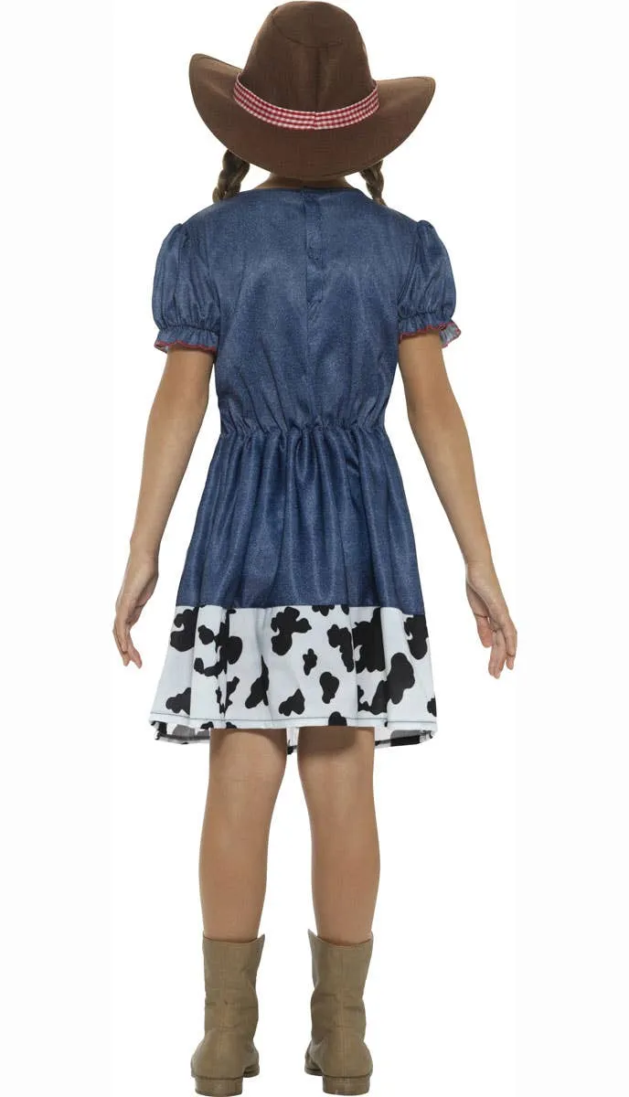 Texan Cowgirl Kids Wild West Dress Up Costume
