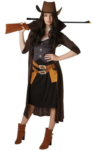 Texan Gunslinger Womens Western Fancy Dress Costume
