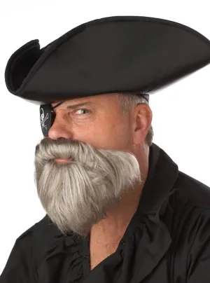 The Captain Grey Moustache and Beard