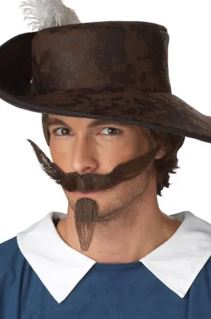 The Dandy Musketeer Dark Brown Moustache and Goatee