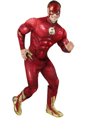 The Flash Movie Mens Deluxe Muscle Chest Superhero Costume