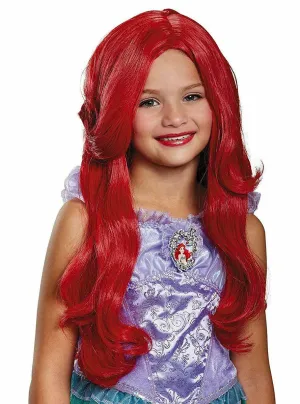 The Little Mermaid Girls Long Red Ariel Costume Wig