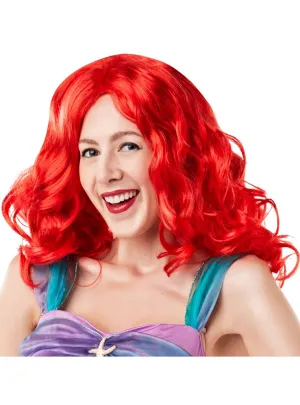 The Little Mermaid Womens Red Ariel Costume Wig
