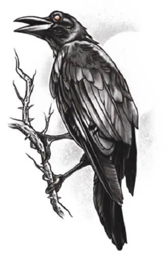 The Raven Realistic Temporary Tattoo Costume Accessory
